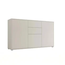Credenza 141x93h cm 2 cassetti 3 ante moderna beige cashmere Eindhoven
