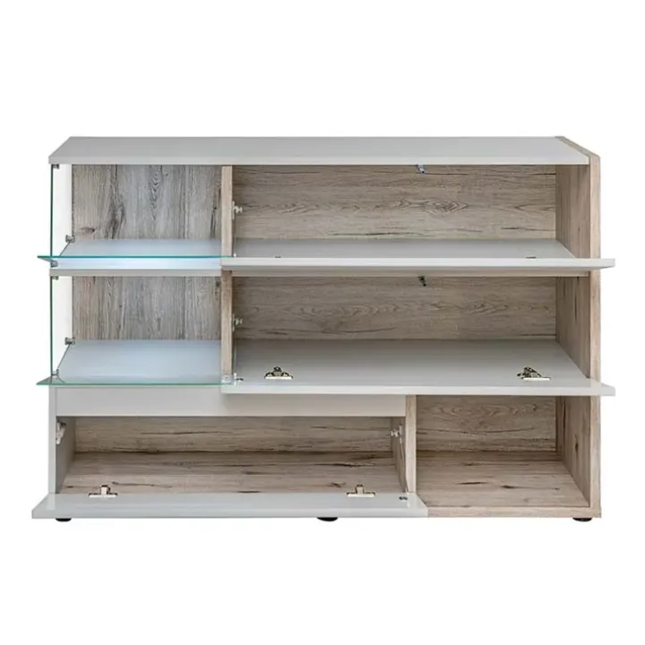 Credenza 120x77h cm moderna quercia grigio opaco Oviedo Gihome®