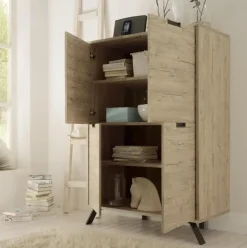 Credenza 106x152h cm moderna rovere chiaro Juvena
