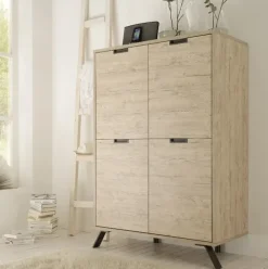 Credenza 106x152h cm moderna rovere chiaro Juvena