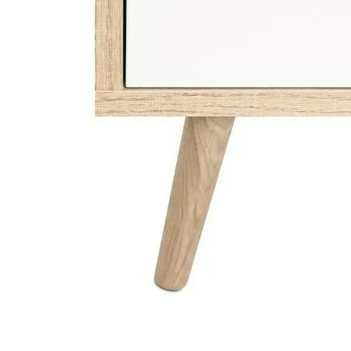 Credenza 180x75h cm soggiorno rovere grigio bianco petrolio Dominic