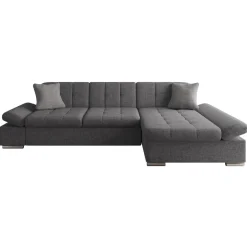 Divano con angolo a destra 4 posti 278x161cm grigio Artemio