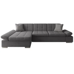 Divano con angolo a sinistra 4 posti 278x161cm grigio Artemio