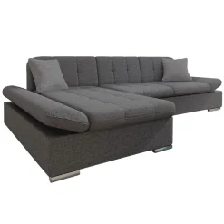 Divano con angolo a sinistra 4 posti 278x161cm grigio Artemio