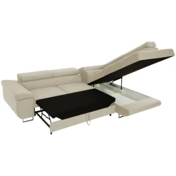 Divano letto angolare destra imbottito 274x203cm beige Bormio
