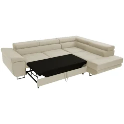 Divano letto angolare destra imbottito 274x203cm beige Bormio