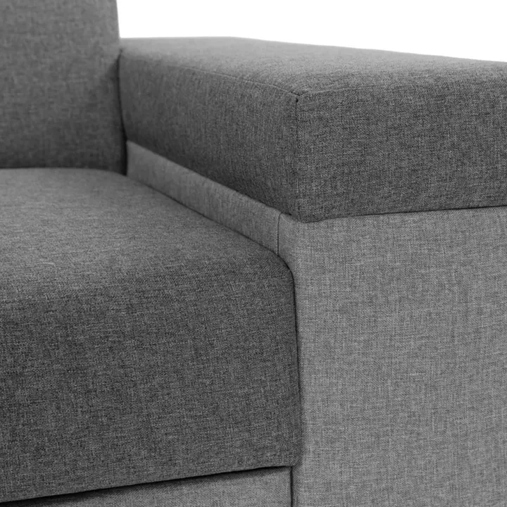 Divano letto angolare destra 5 posti 253x188cm grigio Almese