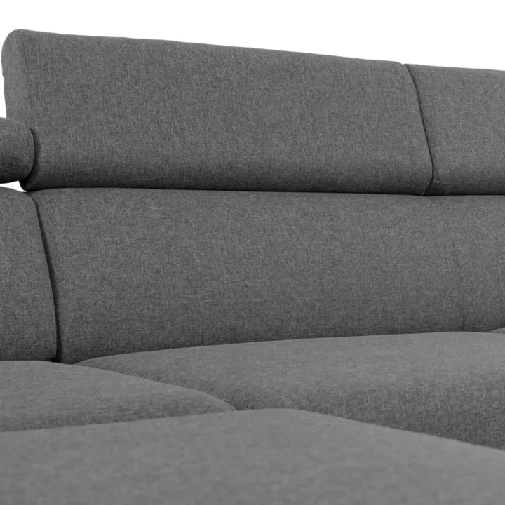 Divano letto angolare destra 5 posti 253x188cm grigio Almese