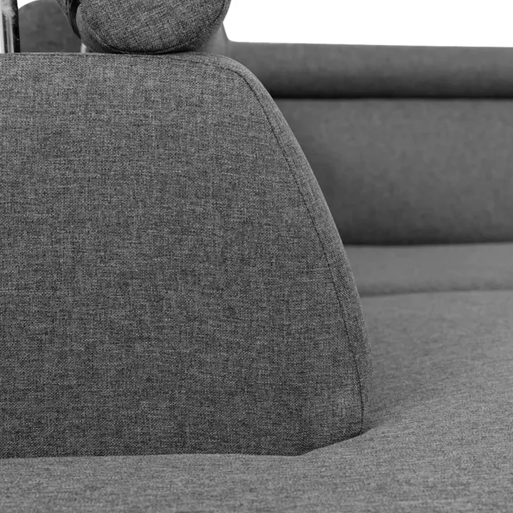 Divano letto angolare destra 5 posti 253x188cm grigio Almese