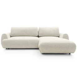 Divano letto angolare destra 3 posti 270x167cm tessuto bianco Cloudify