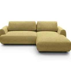 Divano letto angolare destra 3 posti 270x167cm tessuto giallo Cloudify