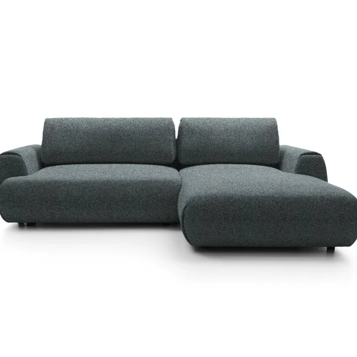 Divano letto angolare destra 3 posti 270x167cm tessuto antracite Cloudify