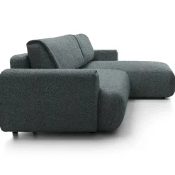 Divano letto angolare destra 3 posti 270x167cm tessuto antracite Cloudify