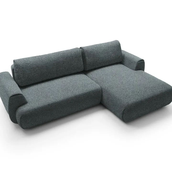 Divano letto angolare destra 3 posti 270x167cm tessuto antracite Cloudify