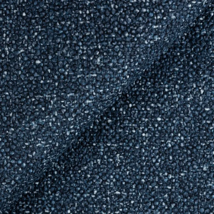 Divano letto angolare destra 3 posti 260x180cm tessuto bouclè blu Repose