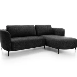 Divano letto angolare destra 3 posti 260x180cm tessuto bouclè antracite Repose