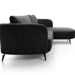 Divano letto angolare destra 3 posti 260x180cm tessuto bouclè antracite Repose