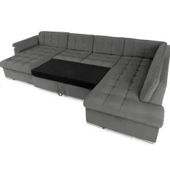 Divano letto angolare destra 5 posti 350x205cm grigio Agliana