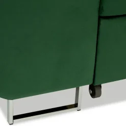 Divano letto angolare destra imbottito 274x203cm verde Bormio