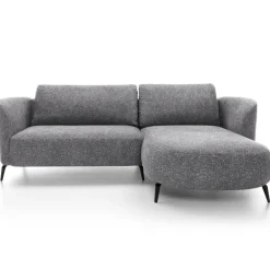Divano letto angolare destra 3 posti 260x180cm tessuto bouclè grigio Repose