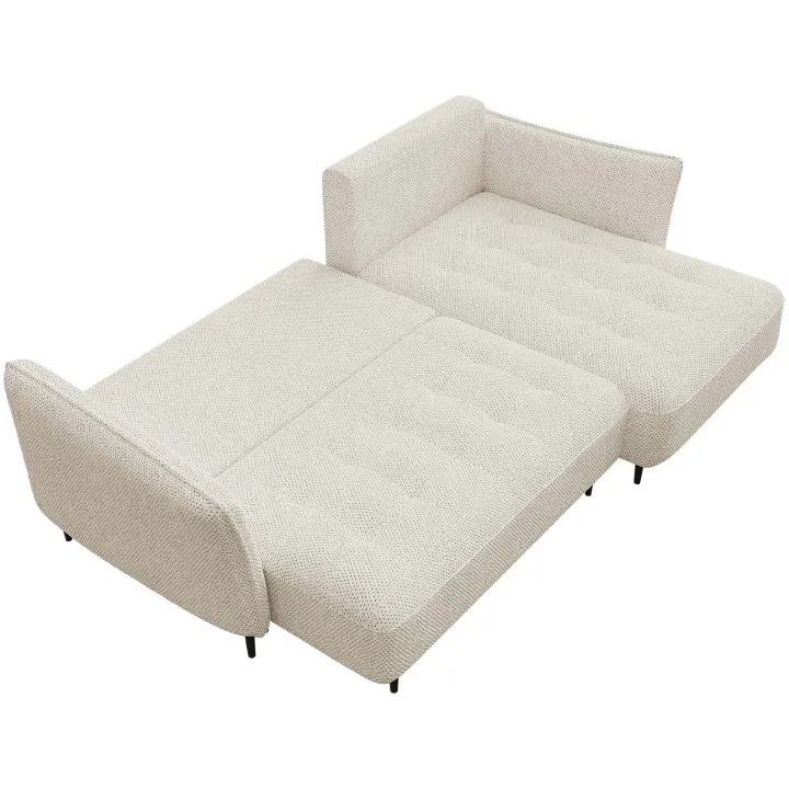 Divano letto angolare destro 3 posti 276x158cm tessuto beige Angle