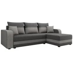 Divano letto angolare 3 posti 237x139cm reversibile grigio Ponza