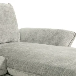 Divano letto angolare reversibile 260x148cm con vano contenitore tessuto grigio Arturo
