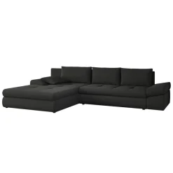 Divano letto angolare reversibile 313x215cm tessuto antracite Puffo