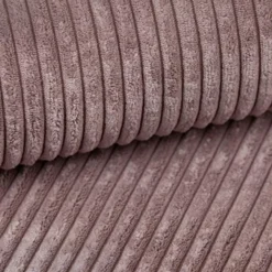 Divano letto angolare reversibile 238x142cm velluto a coste rosa antico Scintilla