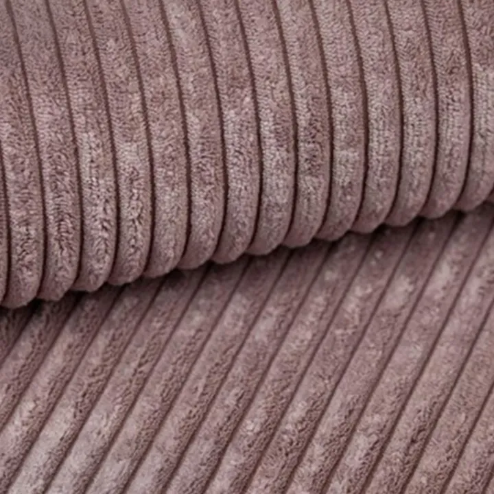 Divano letto angolare reversibile 260x160cm velluto a coste rosa antico Scintilla