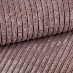 Divano letto angolare reversibile 238x142cm velluto a coste con libreria a destra rosa antico Mistery