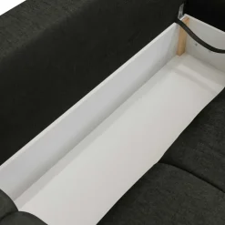 Divano letto angolare reversibile 3 posti 267x185cm box contenitore antracite Sottovoce