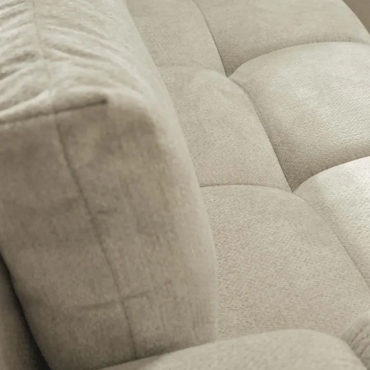 Divano letto angolare reversibile 3 posti 267x185cm box contenitore beige Sottovoce