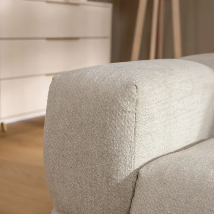 Divano letto angolare reversibile 3 posti 267x185cm box contenitore beige Sottovoce