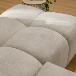 Divano letto angolare reversibile 3 posti 267x185cm box contenitore beige Sottovoce
