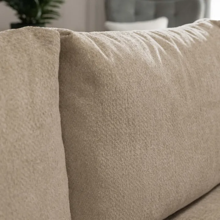 Divano letto angolare reversibile 3 posti 267x185cm box contenitore beige sabbia Sottovoce
