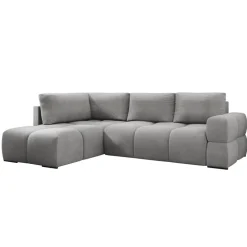 Divano letto angolare reversibile 3 posti 267x185cm box contenitore grigio Sottovoce