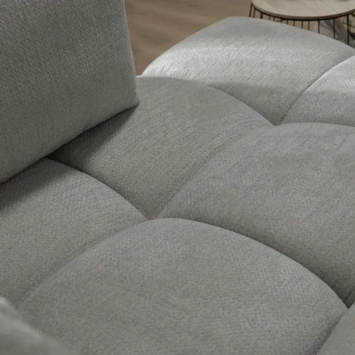 Divano letto angolare reversibile 3 posti 267x185cm box contenitore grigio Sottovoce