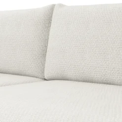Divano letto angolare reversibile 4 posti 285x188cm con contenitore a trama spessa bianco Soft