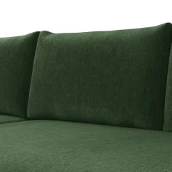 Divano letto angolare reversibile 4 posti 285x188cm con contenitore imbottito tessuto verde Soft
