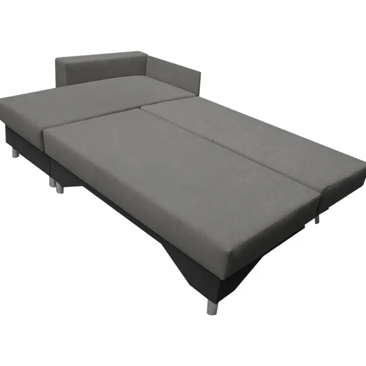Divano letto angolare sinistra 3 posti 215cm grigio scuro e chiaro Aureliano