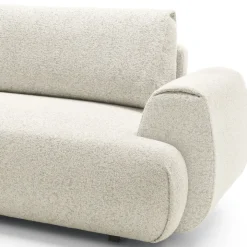 Divano letto angolare sinistra 3 posti 270x167cm tessuto bianco Cloudify
