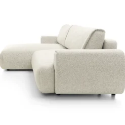 Divano letto angolare sinistra 3 posti 270x167cm tessuto bianco Cloudify