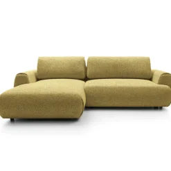 Divano letto angolare sinistra 3 posti 270x167cm tessuto giallo Cloudify