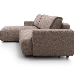 Divano letto angolare sinistra 3 posti 270x167cm tessuto rosa Cloudify