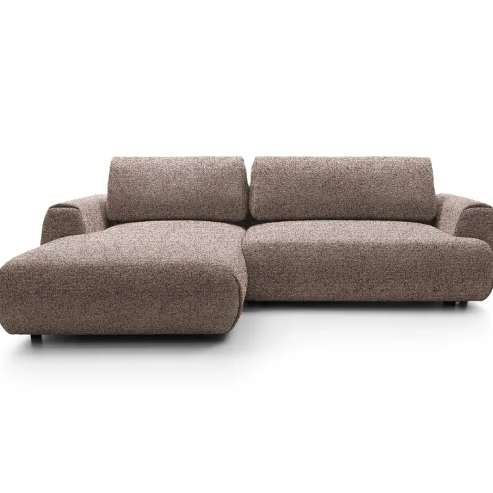 Divano letto angolare sinistra 3 posti 270x167cm tessuto rosa Cloudify