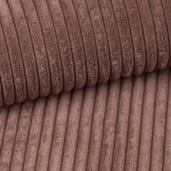 Divano letto angolare sinistra 3 posti 267x167cm velluto a coste rosa Relaxion