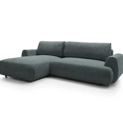 Divano letto angolare sinistra 3 posti 270x167cm tessuto antracite Cloudify