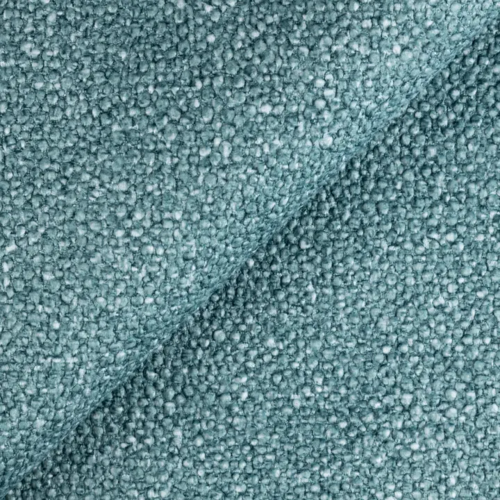 Divano letto angolare sinistra 3 posti 260x180cm tessuto bouclè azzurro Repose
