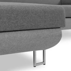 Divano letto angolare sinistra 5 posti 253x188cm con box contenitore grigio Almese